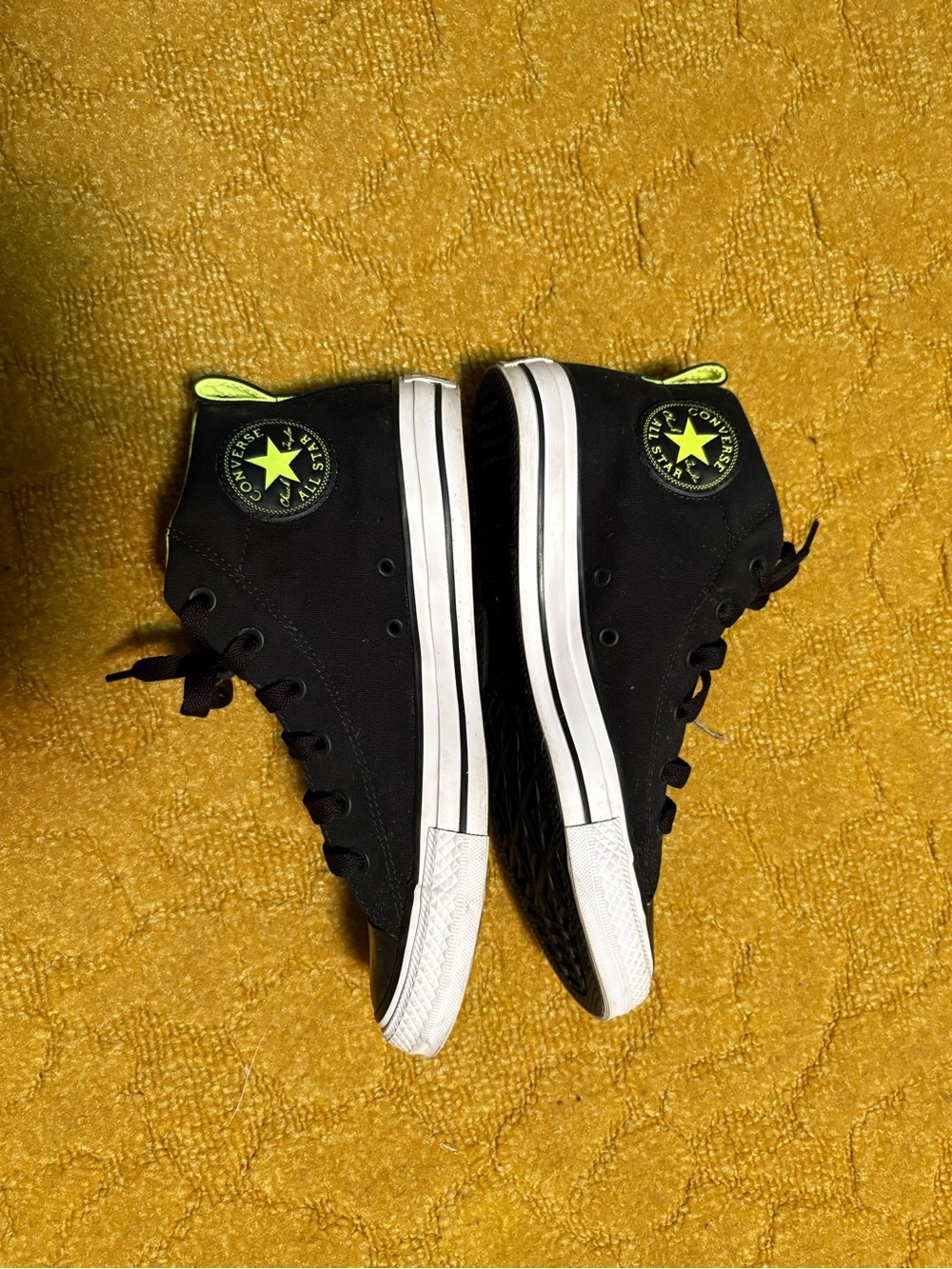 Converse All Star Men's Low Top Lace Up Sneakers Black Green White 154881F - Picture 2 of 5